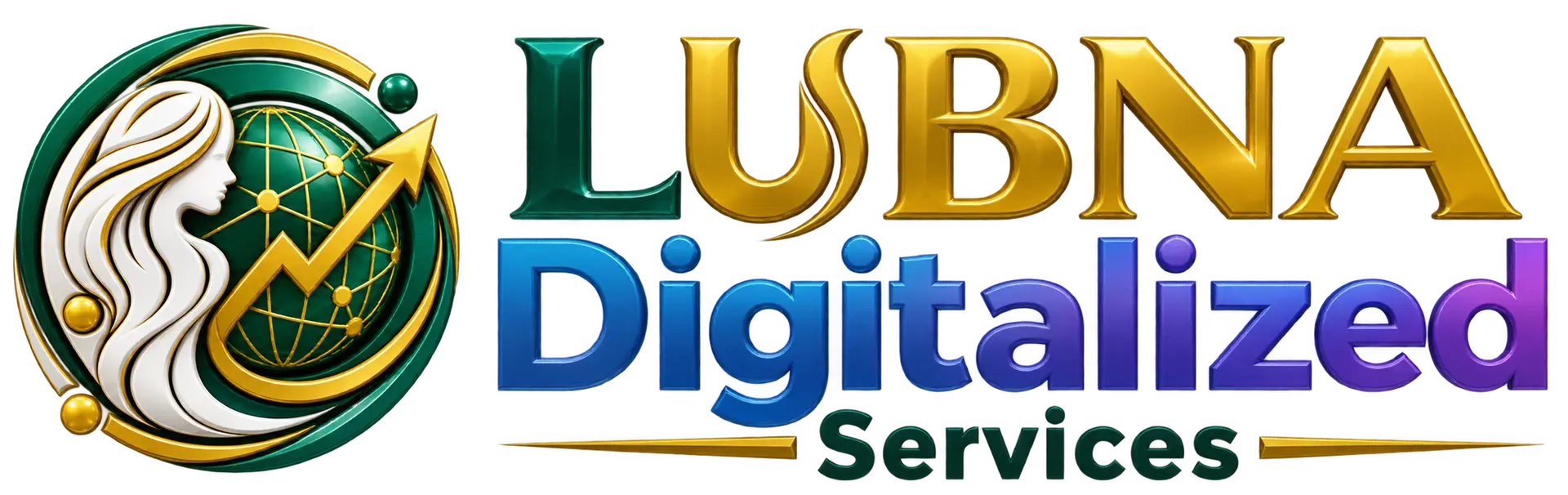 LUBNA Digitalized Services logo for SEO, Google Ads, Meta Ads and affiliate marketing